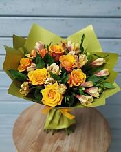 Букет цветов из:  Альстромерии и Розы в Шайковке