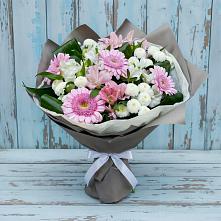 Букет цветов из:  Герберы, Альстромерии и Хризантемы в Шайковке