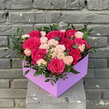 Цветочная композиция из Розы в коробке в Шайковке