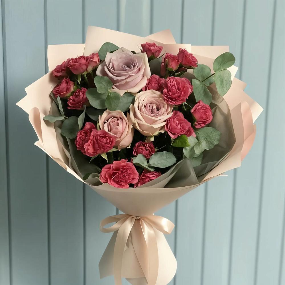Букет цветов из: Гвоздики и Розы в Шайковке