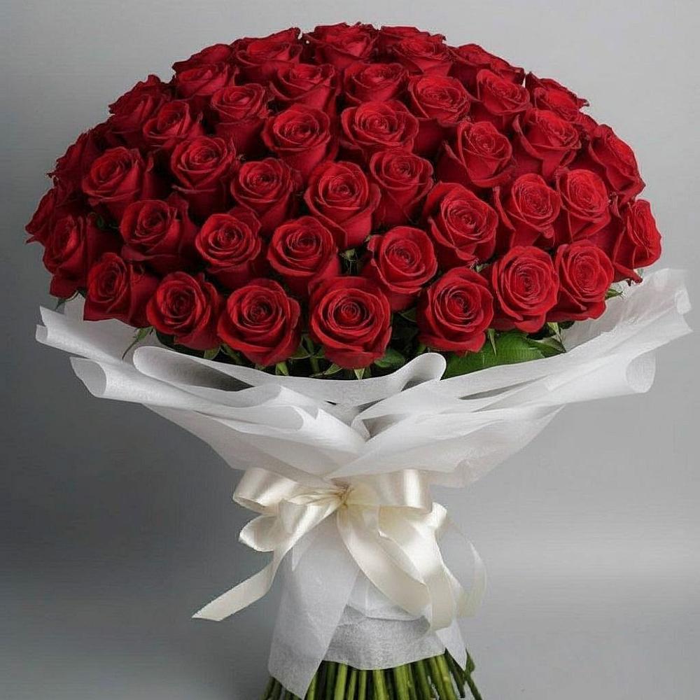 Букет 101 Красная роза Блэк Мэджик в Шайковке