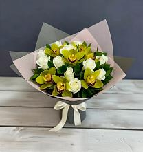 Букет цветов из:  Орхидеи и Розы #REPLACE_PRED# Шайковке