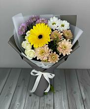 Букет цветов из:  Розы, Герберы и Хризантемы #REPLACE_PRED# Шайковке
