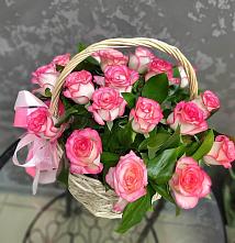 Цветочная композиция из Розы в корзине в Шайковке