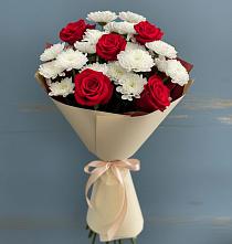 Букет цветов из:  Розы и Хризантемы в Шайковке