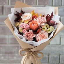 Букет цветов из:  Гвоздики, Хризантемы и Розы в Шайковке