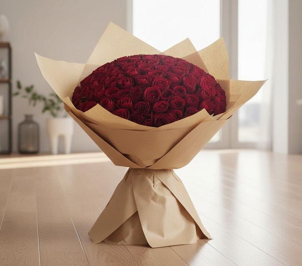 Букет 101 Красная роза в Шайковке