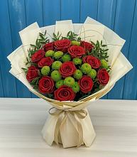 Букет цветов из:  Розы и Хризантемы в Шайковке