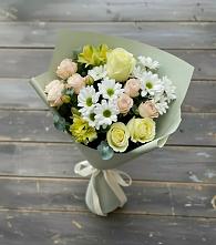Букет цветов из:  Альстромерии, Розы и Хризантемы в Шайковке