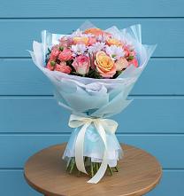 Букет цветов из:  Хризантемы и Розы в Шайковке