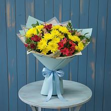 Букет цветов из:  Альстромерии и Хризантемы в Шайковке