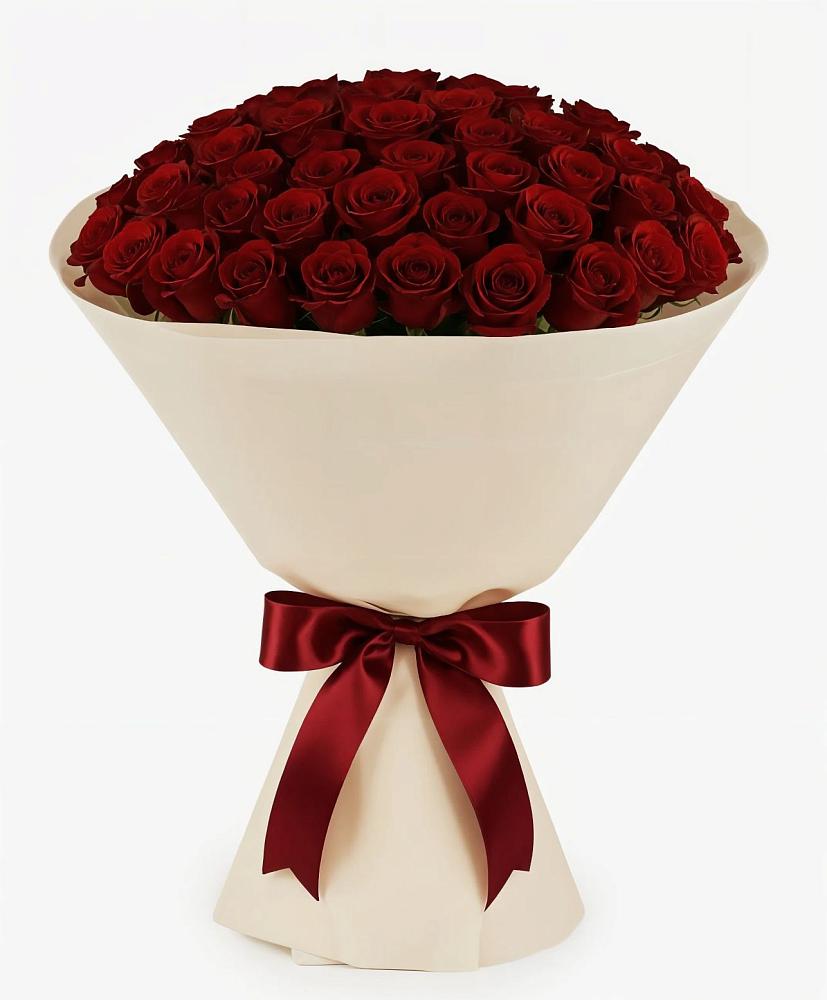 Букет 101 Бордовая роза Блэк Бакарра в Шайковке